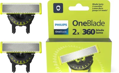 Сменные лезвия Philips OneBlade 360 QP 420/50, двустороннее лезвие из нержавеющей стали