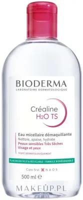 Мицеллярная вода Bioderma Crealine H2O TS Micellar Cleansing Water для снятия макияжа, для чувствительной кожи, 500 мл