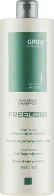 Шампунь Freelimix Grow против выпадения волос с биотином, протеинами шёлка, ментолом, 250/1000 мл, Италия, 1000 мл