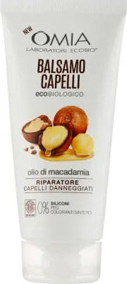 Увлажняющий кондиционер с маслом макадамии Omia Laboratori Ecobio Macadamia Oil Hair Conditioner, 180 мл