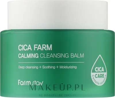 FarmStay Cica Farm Calming Cleansing Balm бальзам для снятия макияжа успокаивающий с центеллой 95 мл, гидрофильный, для умывания лица