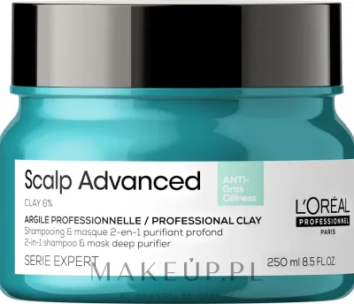 Глина для волос L'Oreal Professionnel Scalp Advanced Anti-Oiliness 2 In 1 Deep Purifier Clay глубоко очищающая, 2 в 1, 250 мл