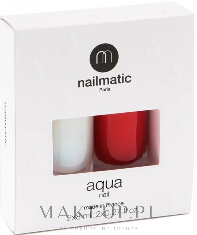 Набор Nailmatic Aqua Polish + Base лак для ногтей на водной основе 8 мл и база 8 мл, оттенок Airelle