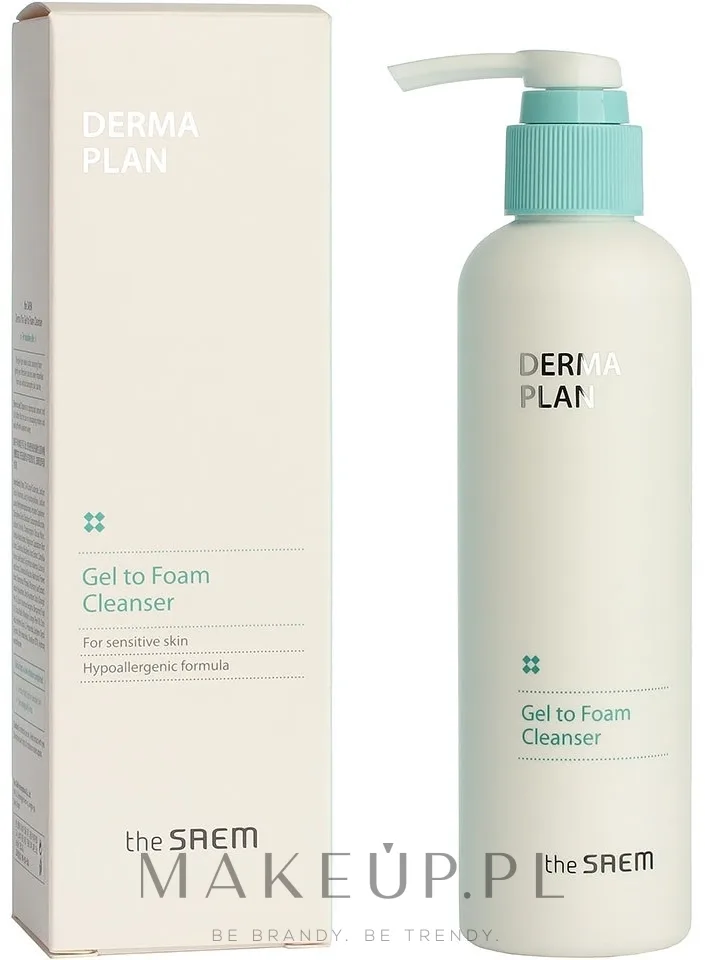 Пенка для умывания The Saem Derma Plan Gel To Foam Cleanser очищающая, для чувствительной кожи, 180 мл