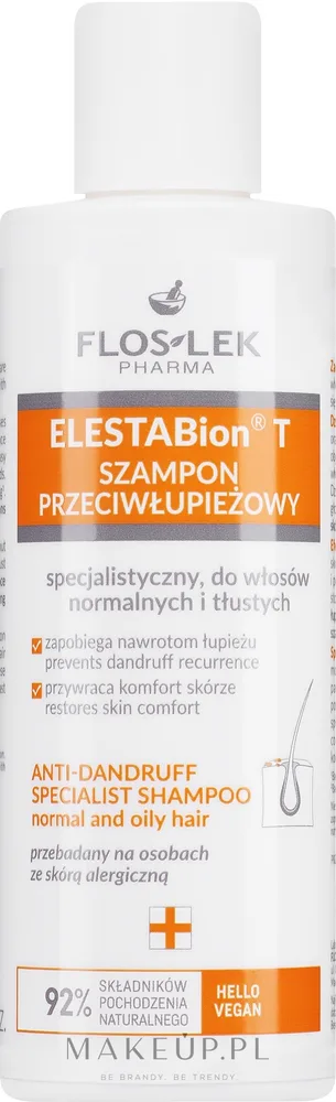 Шампунь Floslek Elestabion против перхоти с инулином, ниацинамидом и экстрактом гамамелиса, 150 мл, Польша