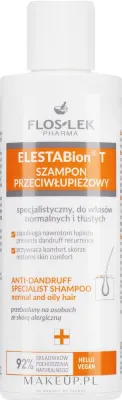 Шампунь Floslek Elestabion против перхоти с инулином, ниацинамидом и экстрактом гамамелиса, 150 мл, Польша