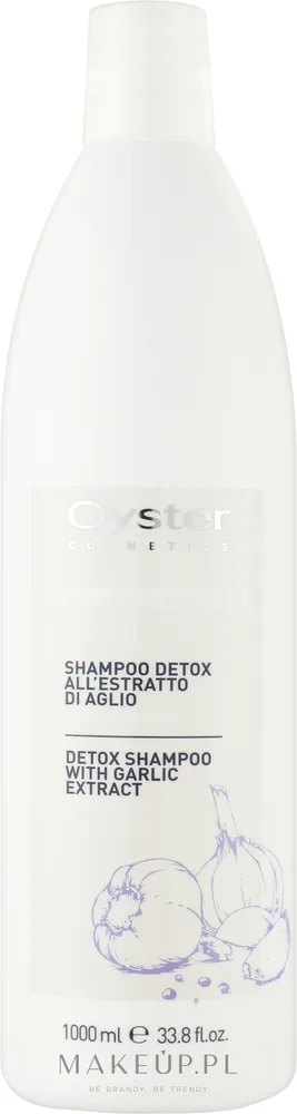 Очищающий шампунь Oyster Cosmetics Detox с экстрактом чеснока для кожи головы и волос, 1000 мл, Италия