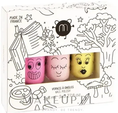 Набор детских лаков для ногтей Nailmatic Magic Forest D Kids 3 оттенка по 8 мл на водной основе