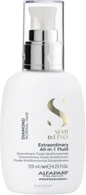 Флюид для волос Alfaparf Semi di Lino Diamond Extraordinary All-In-1 Fluid несмываемый, для блеска, 125 мл