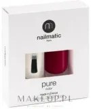 Набор Nailmatic Pure Color база и топ 2 в 1 8 мл и лак для ногтей 8 мл, оттенок Grace - Deep Red — фото 1