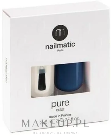 Набор Nailmatic Pure Color база и топ 2 в 1 8 мл и лак для ногтей 8 мл, оттенок Lou - Navy Blue