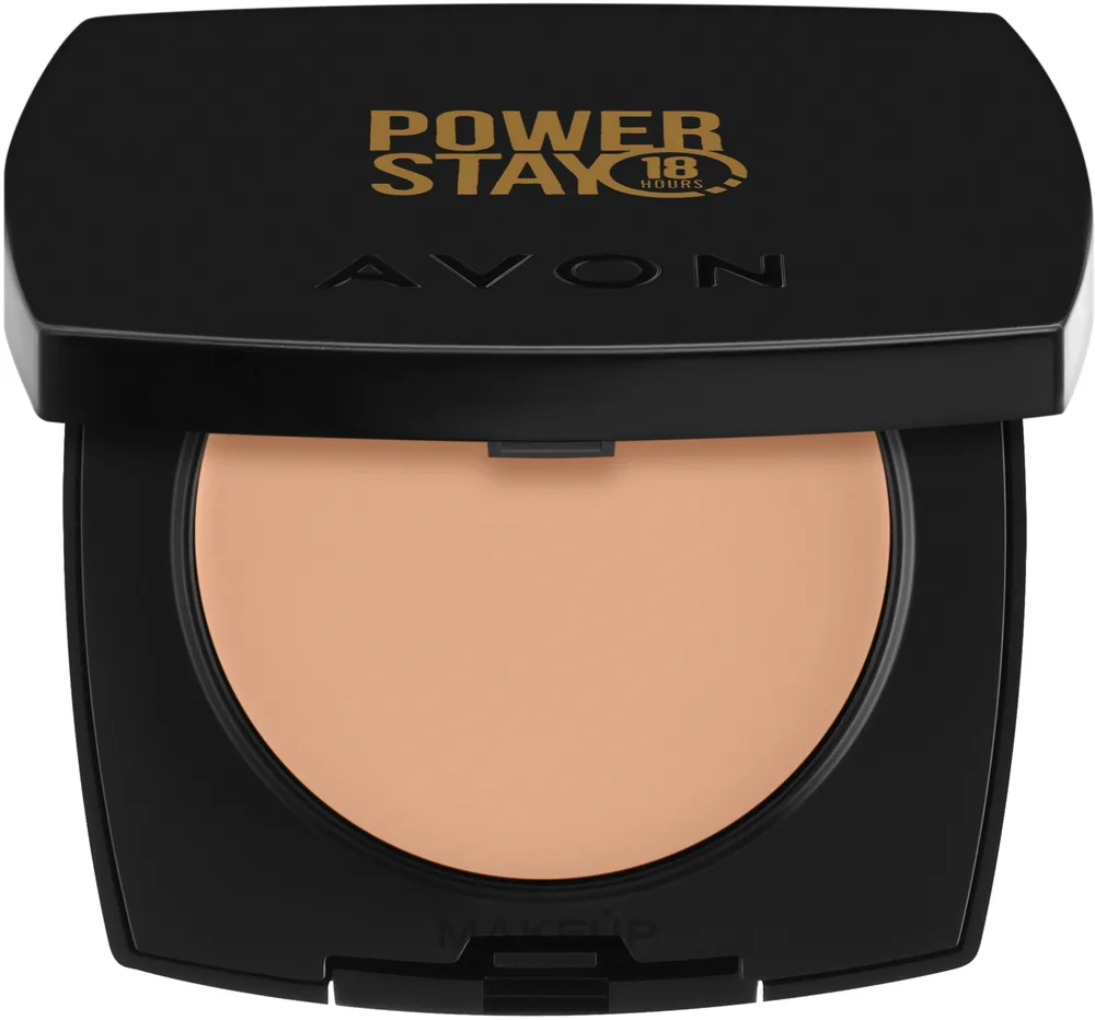 Компактная кремовая пудра Avon Power Stay 18 Hours Cream-To-Powder Foundation с SPF 20, 9 г, оттенок 348P - Toasted Praline