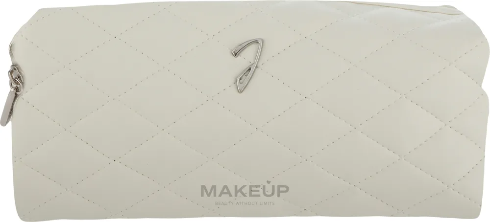 Косметичка Janeke A6129VT стеганая экокожа бежевая малая 20х9х6 см