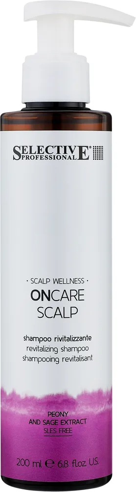 Шампунь для ломких и выпадающих волос Selective Professional OnCare Scalp Revitalizing Shampoo, ревитализирующий, для тонких волос, 200 мл или, 200 мл / 950 мл