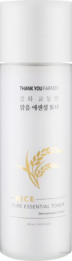 Тоник Thank You Farmer Rice Pure Essential Toner с экстрактом риса, лотоса и центеллы, 200 мл