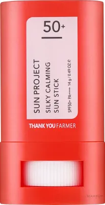 Крем-стик солнцезащитный для лица Thank You Farmer Sun Project SPF50+ водостойкий 14 г