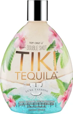 Бальзам для загара в солярии Tan Incorporated Tiki Tequila 400x Double Shot Luxe с экстрактом агавы и сквалан, защита татуировок, 400 мл