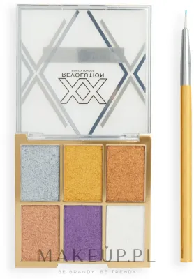 Палетка подводок для глаз XX Revolution Mixxed Metals Water Liner Palette 6 оттенков