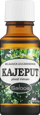 Эфирное масло Saloos Каепут 20 мл натуральное свежее для дома и от насекомых