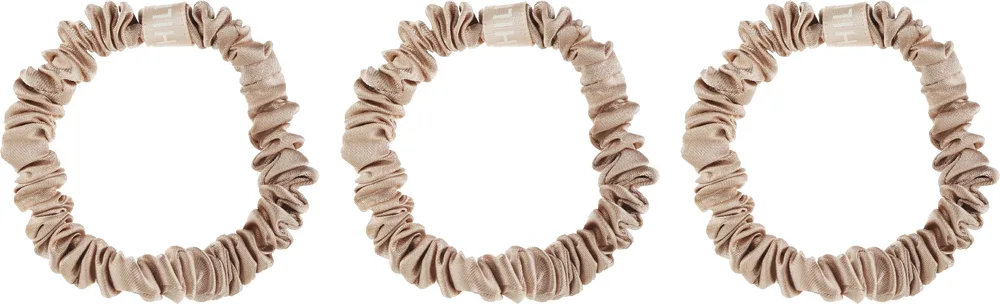 Резинки-скранчи для волос Philip B Silky Smooth Petite Scrunchie из альтернативного шёлка, диаметр 6 см, шампань, 3 шт