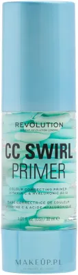База под макияж Makeup Revolution CC Swirl Primer корректирующая, с тремя пигментами, 30 мл