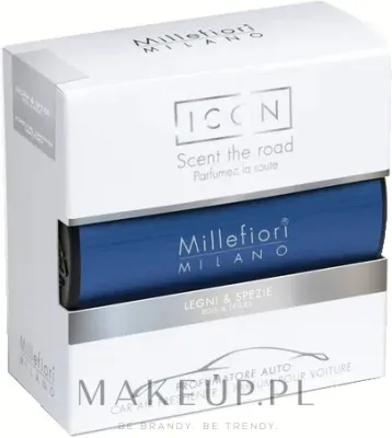 Освежитель воздуха для автомобиля Millefiori Milano Icon Blue Classic, дерево и пряности, с клипсой
