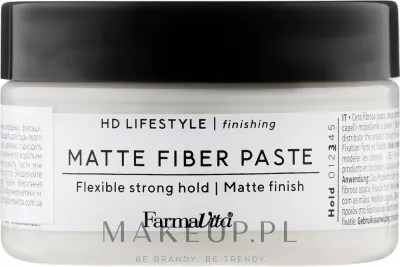 Паста для укладки волос Farmavita HD Life Matt Fiber Paste матовая, с белой глиной, средней фиксации, 100 мл
