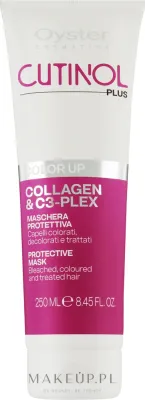 Oyster Cosmetics Oyster Cutinol Plus Collagen & C3-Plex Color Up Protective Mask - Маска для окрашенных волос Oyster Cutinol Plus защитная, гидролизованный коллаген, гамамелис, рисовые аминокислоты, 250 мл