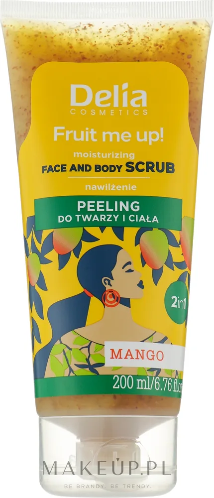 Скраб для лица и тела Delia Fruit Me Up! манговый, 200 мл