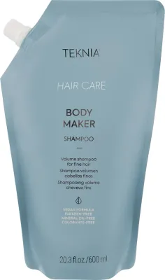 Шампунь Lakme Teknia Body Maker с протеинами пшеницы и молочной кислотой для объёма, 600 мл, Испания
