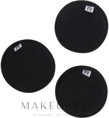 Спонжи для снятия макияжа Revolution Skincare Microfibre Cleansing Cushions, многоразовые, из микрофибры, чёрные, 3 шт