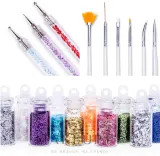 Набор Rio-Beauty Nail Art Starter Kit кисти аксессуары и декор для дизайна ногтей — фото 2