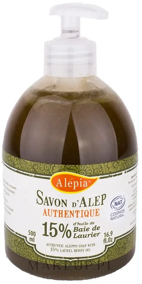 Мыло жидкое Alepia Authentic Aleppo с лавровым маслом, для чувствительной кожи, 500 мл