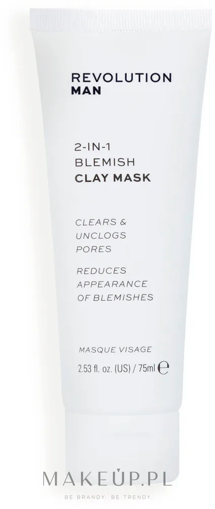Мужская глиняная маска 2 в 1 для проблемной кожи Revolution Skincare Man 2-in-1 Blemish Clay Mask