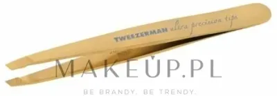 Пинцет для бровей Tweezerman Studio Ultra Precision Slant Tweezer скошенный, с титановым покрытием, 9,4 см