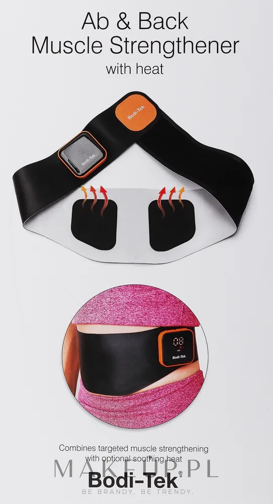 Пояс для мышц живота и спины Bodi-Tek Ab and Back Belt with Heat, EMS, 7 программ, с подогревом, 1 шт