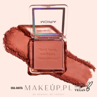 Румяна для лица Moira Lucky Chance Blush матовые, высокопигментированные, 6 г, оттенок 006 - Anita