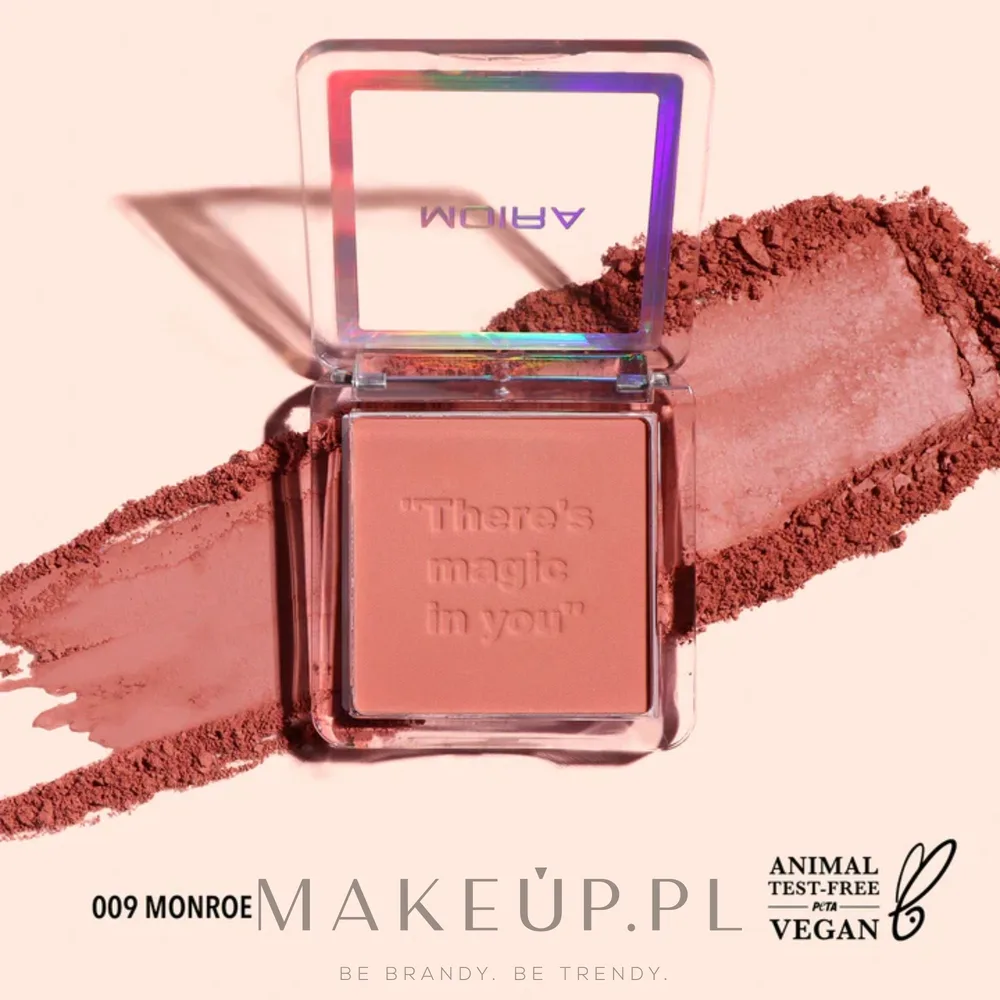 Румяна для лица Moira Lucky Chance Blush матовые, высокопигментированные, 6 г, оттенок 009 - Monroe