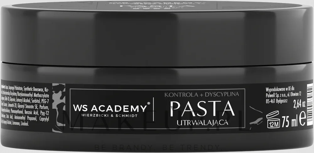 Паста для укладки волос WS Academy Modeling Paste с матовым финишем 75 мл