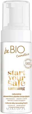 Пенка-автозагар для лица BeBio Start Your Safe Tanning Natural Silky Bronzing Foam с кокосовым маслом, 150 мл
