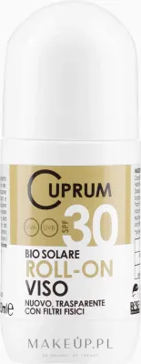 Beba Cuprum Line Bio Solare Roll-On SPF 30 крем солнцезащитный для лица и тела 50 мл, минеральная солнцезащита в роликовом формате