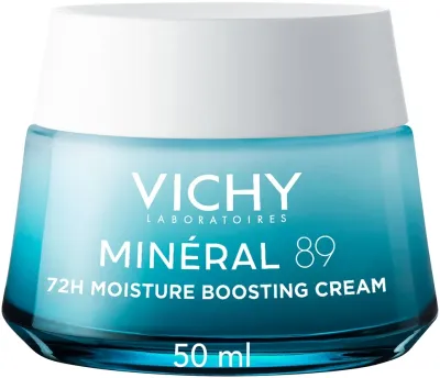 Vichy Mineral 89 крем для лица легкий увлажняющий 72H с гиалуроновой кислотой 50 мл, Light 72H Moisture Boosting Cream