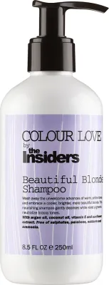 Шампунь The Insiders Beautiful Blonde с аргановым маслом против желтизны волос, 250 мл, Нидерланды