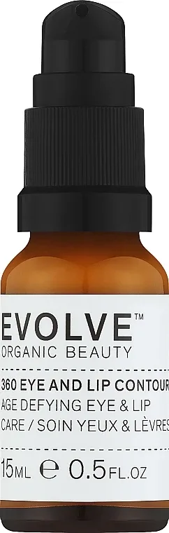 Сыворотка для области вокруг глаз и губ Evolve Beauty 360 Eye & Lip с аргановым маслом и ферментом лактобактерий для зрелой кожи 15 мл