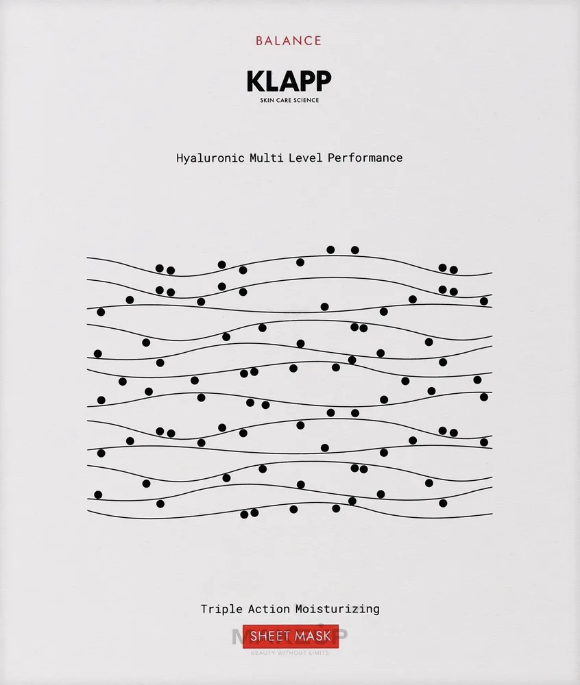 Увлажняющая тканевая маска для лица тройного действия Klapp Triple Action Moisturizing Sheet Mask
