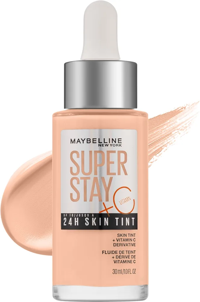 Maybelline New York Podkład do twarzy - Тональное средство Maybelline Super Stay 24H + Vitamin C Skin Tint стойкое сияющее, 30 мл, оттенок 21