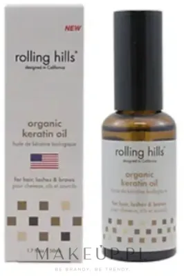 Масло для волос Rolling Hills Organic Keratin Oil кератиновое, для волос, ресниц и бровей, 50 мл