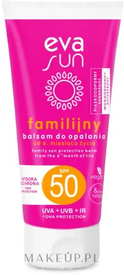 Eva Natura Family Sun Protection Balm SPF50 — солнцезащитный бальзам SPF50 для всей семьи, 175 мл