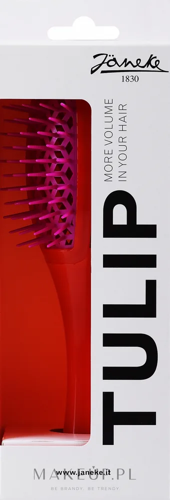 Щётка для укладки волос Janeke Tulip Vented Brush Curvy оранжево-фиолетовый