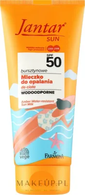 Farmona Jantar Sun SPF 50 янтарное солнцезащитное молочко для загара, водостойкое, с экстрактом янтаря 200 мл